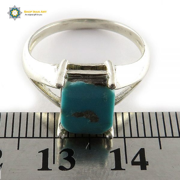 Silver Turquoise Ring, Classic Design 6