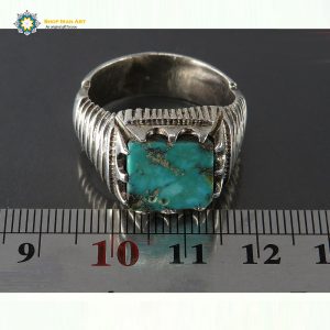 Silver Turquoise Ring, Deluxe Design 11