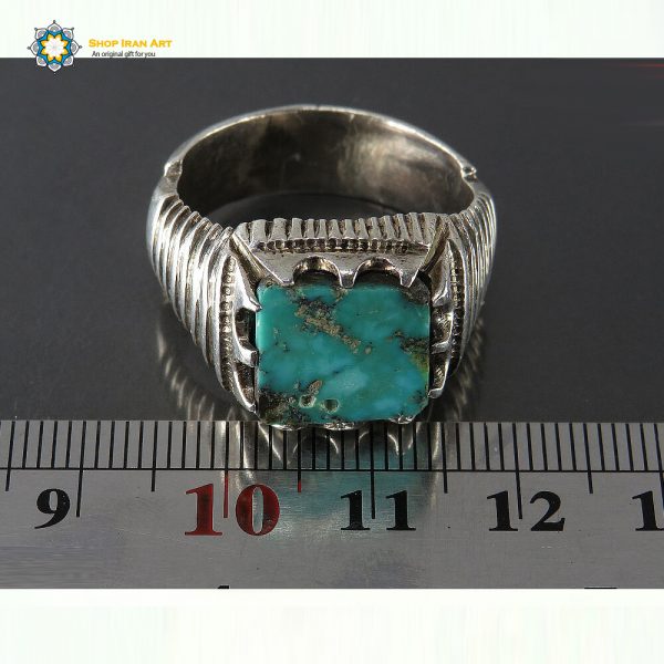Silver Turquoise Ring, Deluxe Design 5