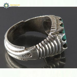 Silver Turquoise Ring, Deluxe Design 13