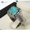 Silver Turquoise Ring, Deluxe Design 2