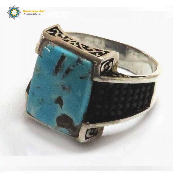 Silver Turquoise Ring, Jewel of Night Design 6