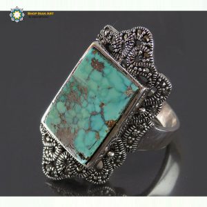 Silver Turquoise Ring, Mademoiselle Design 14