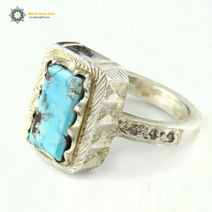 Silver Turquoise Ring, Rosa Design 9