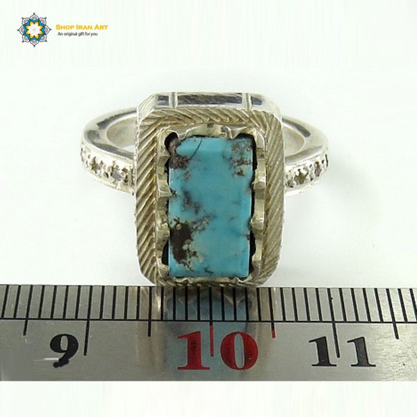 Silver Turquoise Ring, Rosa Design 6