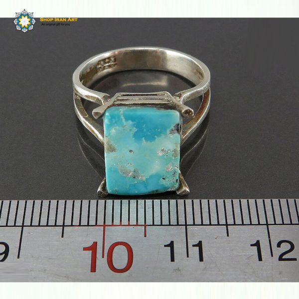 Silver Turquoise Ring, Simple Show Design 6