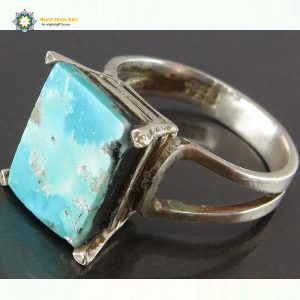 Silver Turquoise Ring, Simple Show Design 10