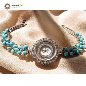 Silver & Turquoise Women Watch, Royal Design 7