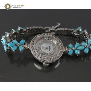 Silver & Turquoise Women Watch, Royal Design 8
