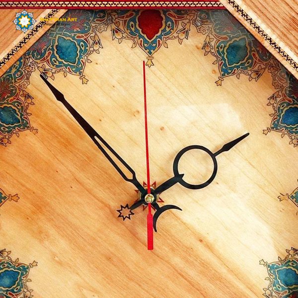 Handmade Wall Clock, Khatam-kari, Miniature Design