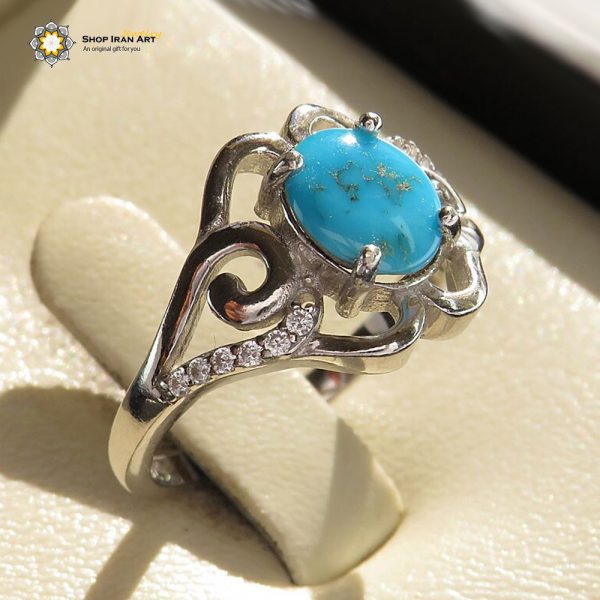 Silver Turquoise Ring, New Year Design
