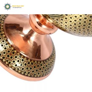 Copper & Khatamkari Pedestal Dish for Drinking
