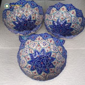 Minakari Persian Enamel Candy Dish, Angels Design