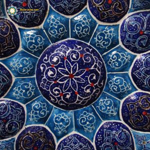 Minakari Persian Enamel Wall Plate, Queen Design