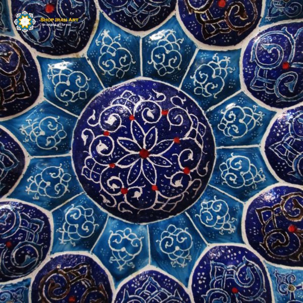 Minakari Persian Enamel Wall Plate, Queen Design