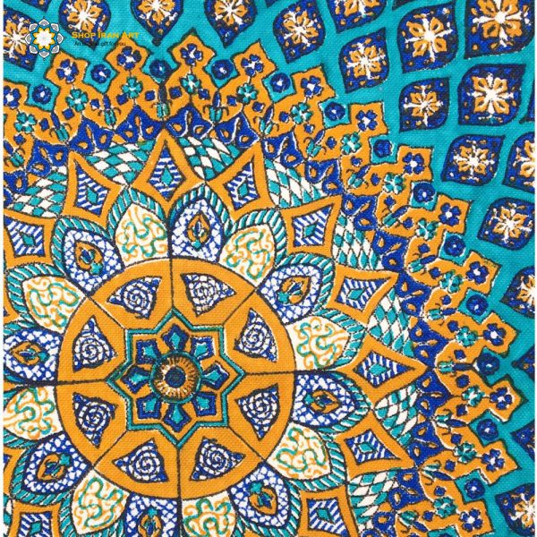 Persian Tapestry (Ghalamkar) Tablecloth, Multi Colors Design