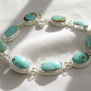 Persian Turquoise Bracelet, Hemisphere Design 7