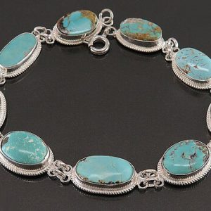 Persian Turquoise Bracelet, Hemisphere Design 10