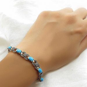 Persian Turquoise Bracelet, Saga Design 6