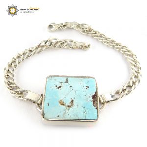 Silver Turquoise Bracelet, Classic Design