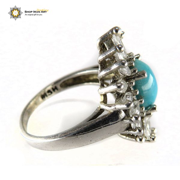 Silver Turquoise Ring, Elegance Design