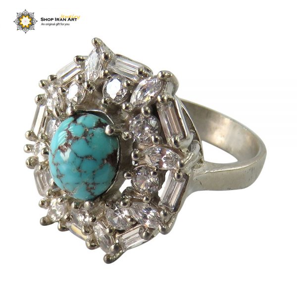 Silver Turquoise Ring, Shine Design
