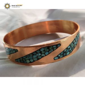 Copper & Turquoise Bracelet, Simple Show Design (New) 5