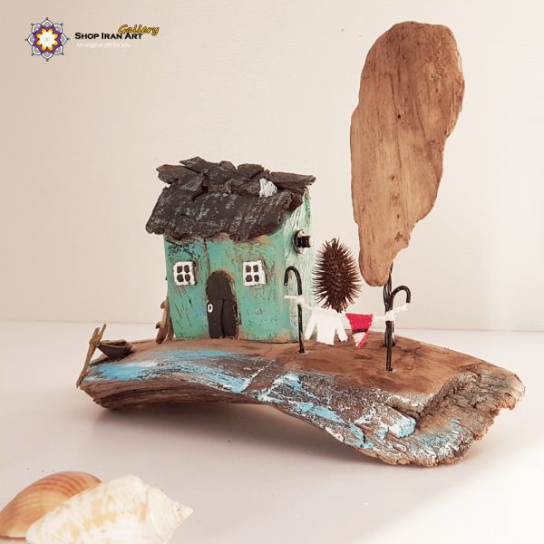 Driftwood Statue of the House in Wonderland