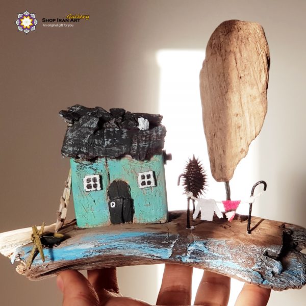 Driftwood Statue of the House in Wonderland