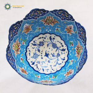 Minakari Persian Enamel Dish, Sky Flower Design