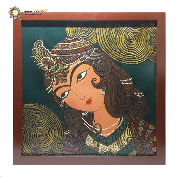 Oil Painting, Qajar woman (Original)