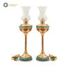 Persian Turquoise Electric Lamp Light, Prestige Design (2 Holders Set