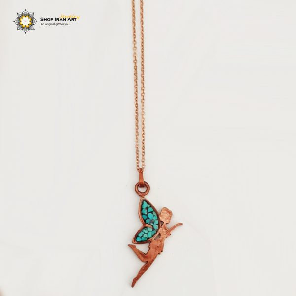 Persian Turquoise Necklace & Earrings, Butterfly Design