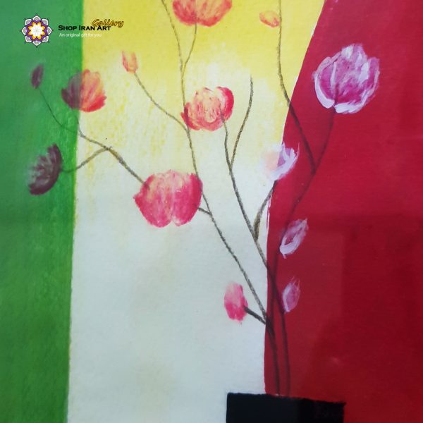 Gouache & Crayons Painting, The Abstract Vase