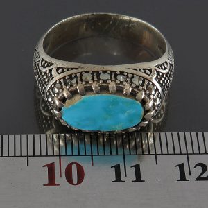 Silver Turquoise Ring, Baron Design