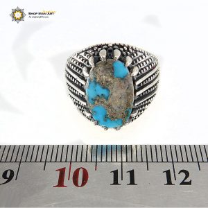 Silver Turquoise Ring, Baron Design 9