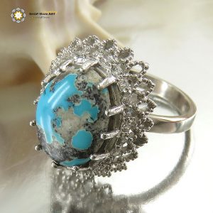 Silver Turquoise Ring, Capital Design