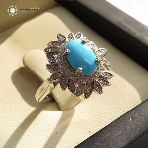 Silver Turquoise Ring, Andromeda Design