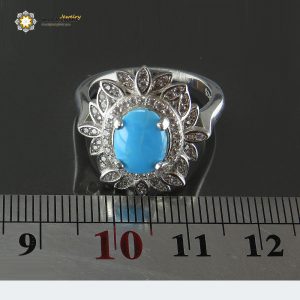 Silver Turquoise Ring, Andromeda Design 10