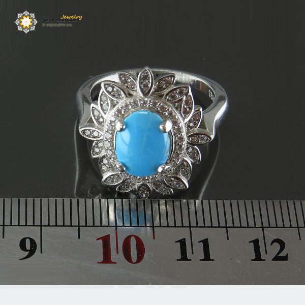 Silver Turquoise Ring, Andromeda Design 4