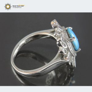 Silver Turquoise Ring, Andromeda Design 12