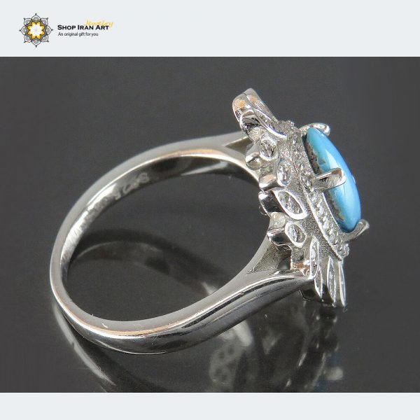 Silver Turquoise Ring, Andromeda Design 6