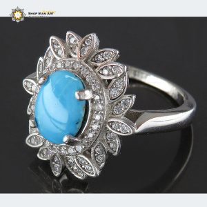 Silver Turquoise Ring, Andromeda Design 9