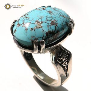 Silver Turquoise Ring, Elizabeth Design 8