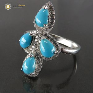 Silver Turquoise Ring, Mari Design 9