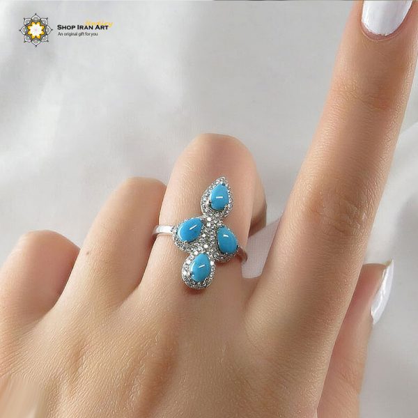 Silver Turquoise Ring, Mari Design