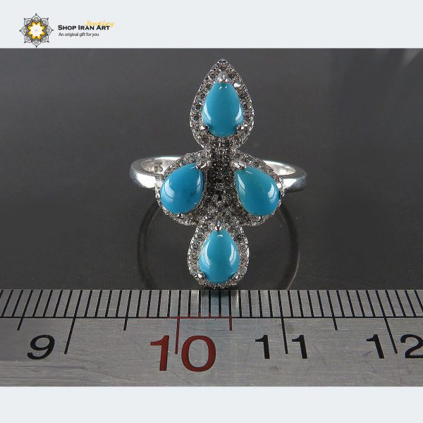 Silver Turquoise Ring, Mari Design 5