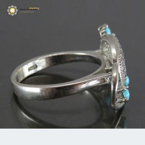 Silver Turquoise Ring, Spectacular Design 12