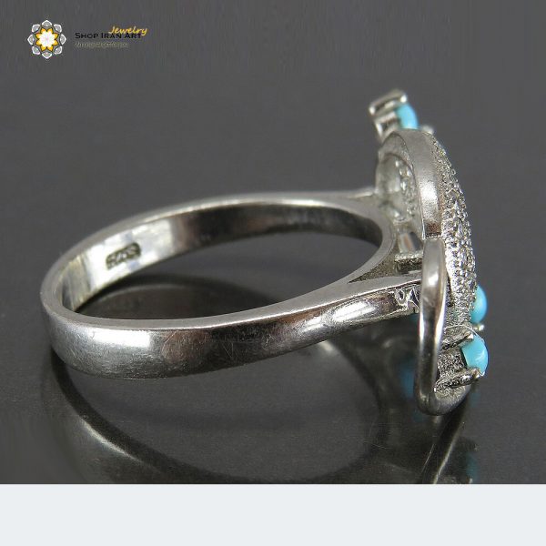 Silver Turquoise Ring, Spectacular Design 6