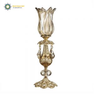Candle holder Set, Glass and Bronze Design (2 PCs) 9